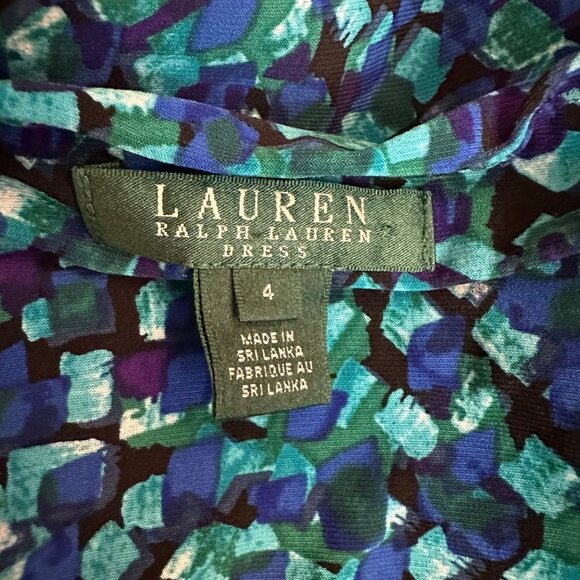 Lauren Ralph Lauren Fit and Flare Geometric Dress - Picture 5 of 5